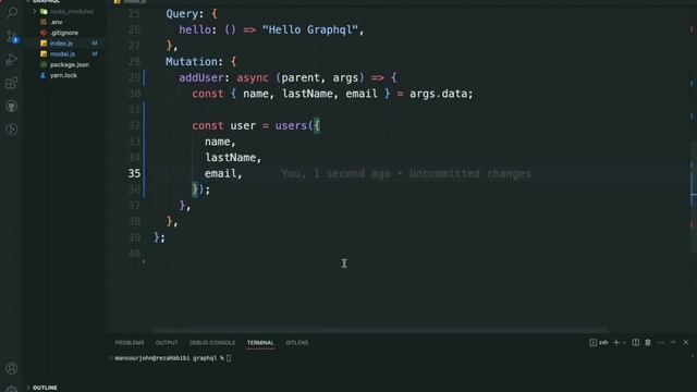 graphQL API , how to insert a document in mongoDB database смотреть онлайн
