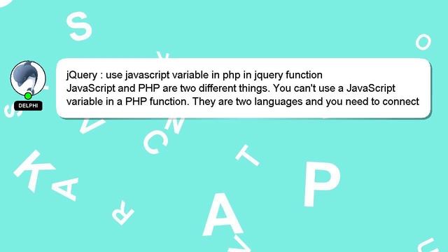 jQuery : use javascript variable in php in jquery function смотреть онлайн