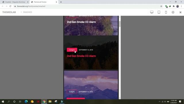 Smashed: Magazine Bootstrap HTML Template смотреть онлайн