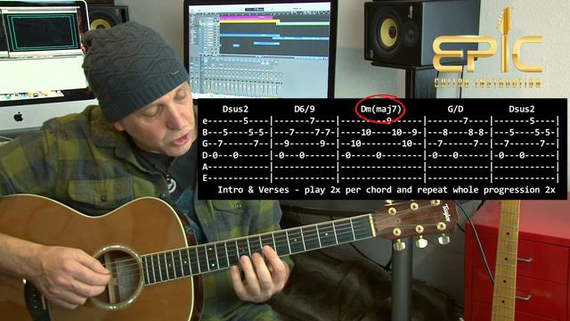 Pink Floyd Us And Them Guitar Song Lesson With TABS & Strum Patterns