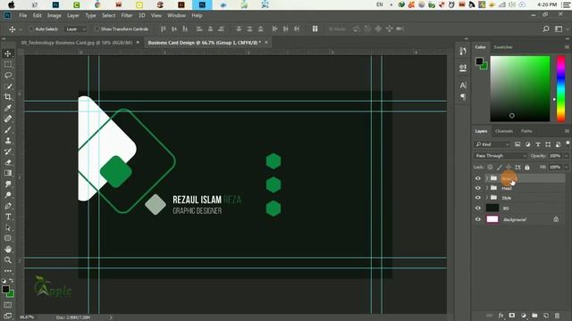How to Make a Business card - Adobe Photoshop Tutorial 2018 смотреть онлайн