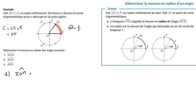 Comment déterminer la mesure en radian d'un angle ? смотреть онлайн