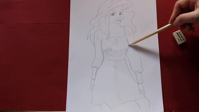 Как нарисовать Ариэль. Русалочка. How to draw Ariel. The little mermaid. Girl drawing. Pencil sketc смотреть онлайн