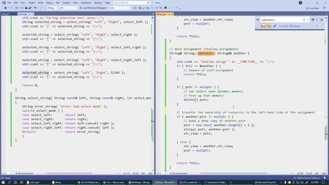 13.3 Java-like String in C++ update: move assignment смотреть онлайн