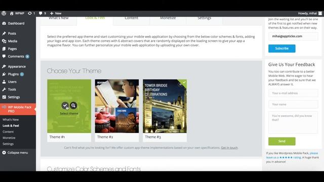 App Customization in WordPress Mobile Pack PRO смотреть онлайн