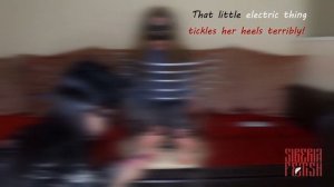 Tickle soles | A WILDLY TICKLISH blonde nanny. Tickling feet to hysterics ?Full video in descriptio