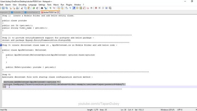 #5 Docker Dot Net 5 Web API with PostgreSQL and Entity framework core смотреть онлайн