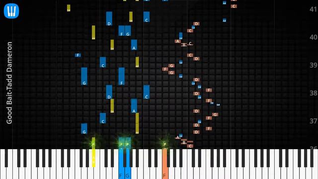 🎹Solo & Chord, Good Bait, Tadd Dameron, Synthesia Piano смотреть онлайн