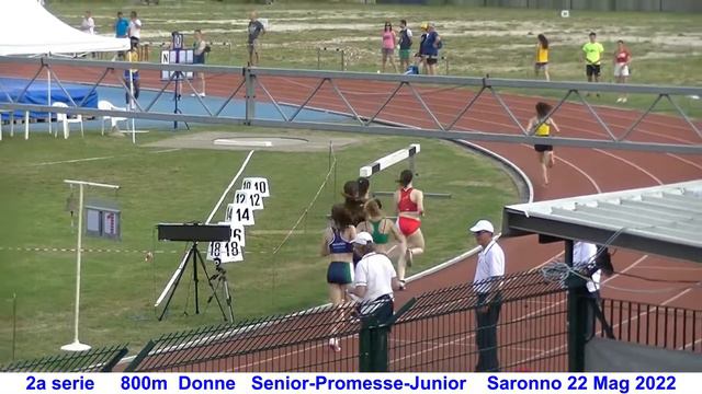 2a serie 800m donne Saronno(VA) 22 Maggio 2022 смотреть онлайн