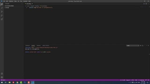 How to Run JavaScript in Visual Studio Code on Windows 10 смотреть онлайн