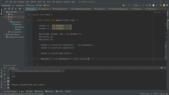 Working of equals and hashcode methods to add unique records in hashmap смотреть онлайн