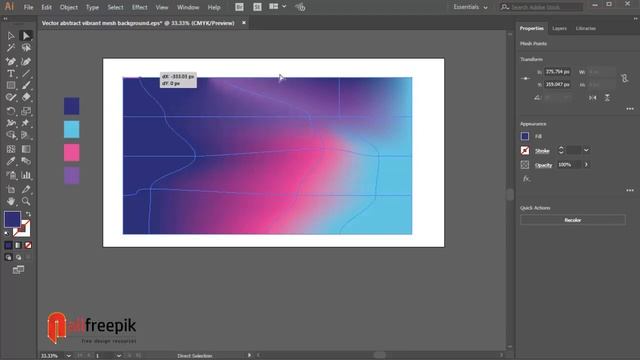 Create Easy Abstract Vibrant Mesh Background Design in Adobe Illustrator смотреть онлайн