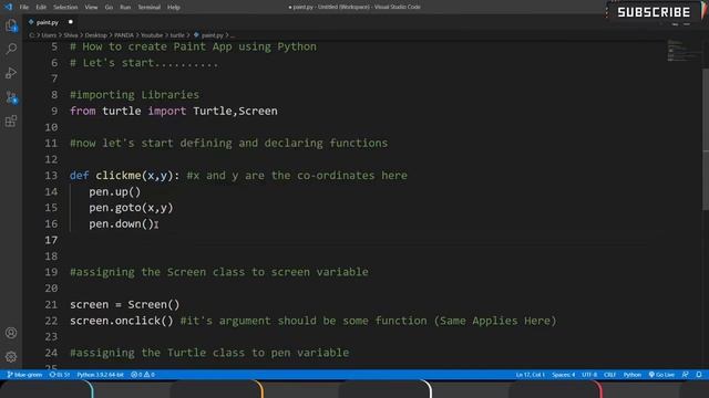 Basic Paint app with Python| Learn Python| Python tutorial смотреть онлайн