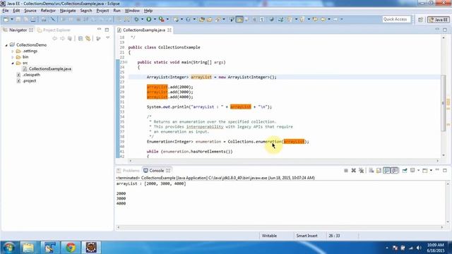 Collections (enumeration method) | Java Collection Framework смотреть онлайн