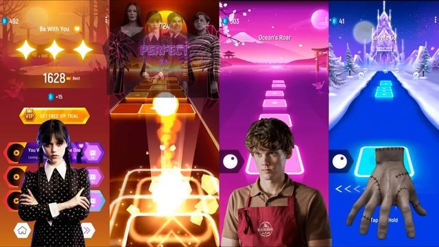 Wednesday Addams x Tyler Galpin x Addams Family x Thing | Tiles Hop EDM Rush смотреть онлайн