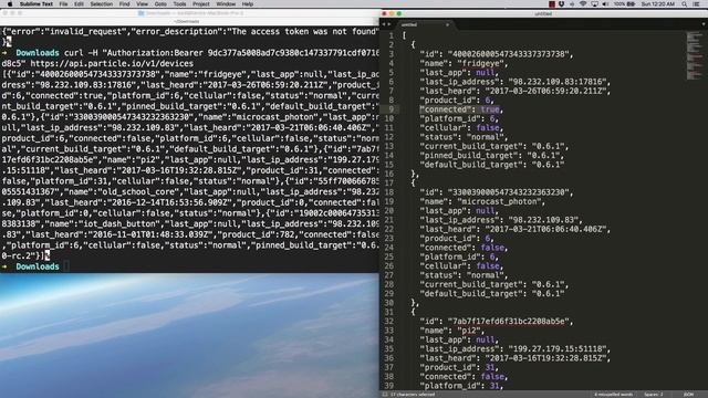 Using cURL to Get Started With the Particle Cloud API | DailyIoT 034 смотреть онлайн