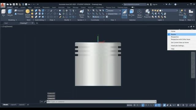 Piston in AutoCad 3D *NEW AUTOCAD 2020* смотреть онлайн