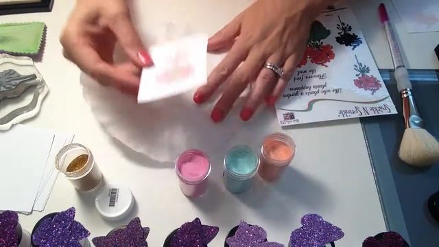 Water Color Embossing with Glitter Glueless Glittering #4 смотреть онлайн