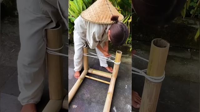 We made bamboo furniture without nails! #shorts #woodmood #diy смотреть онлайн
