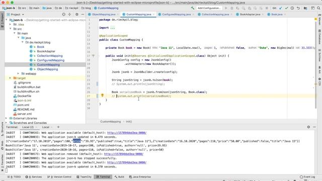 JSON-B (JSON Binding) - Getting Started with MicroProfile смотреть онлайн