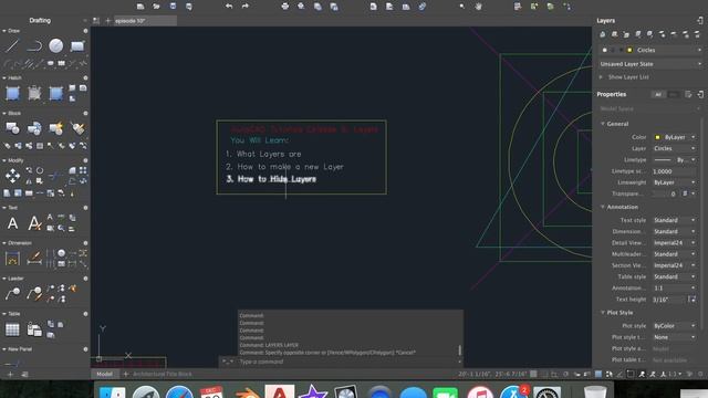 AutoCAD LT Tutorials 2017 Episode 10: (Layers) смотреть онлайн