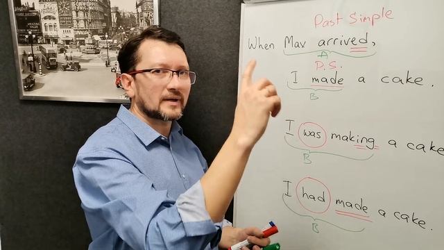 “When” + Past Simple + Past Simple Vs. Past Continuous Vs. Past Perfect