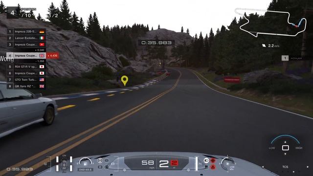 Gran Turismo 7 Subaru Impreza Coupe WRX Type R STi '99 600PP Tune / Setup (Update 1.27)