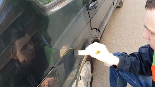 ПОДКРАШИВАЮ МЕЛКИЕ ЦАРАПИНЫ НА ВАЗ 2114