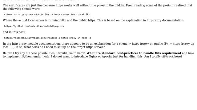 What are Best Practices for setting a https node server via a reverse-proxy without using Apache смотреть онлайн