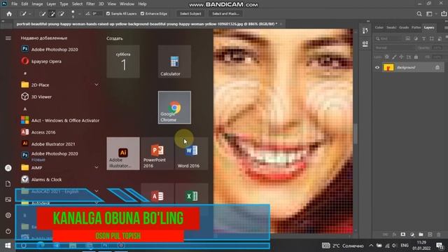 Photoshop dasturida ranglar stillariI Photoshopni birga o'rganamiz смотреть онлайн