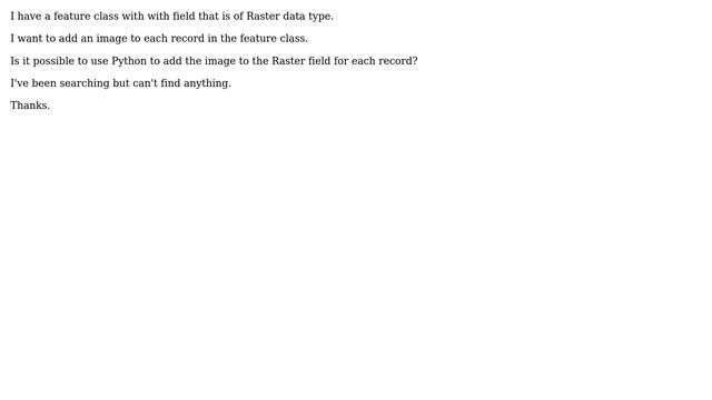 GIS: Adding raster image to Raster field with Python? смотреть онлайн