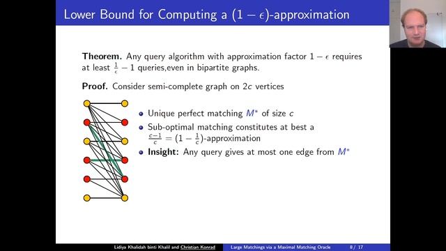 Constructing Large Matchings via Query Access to a Maximal Matching Oracle смотреть онлайн