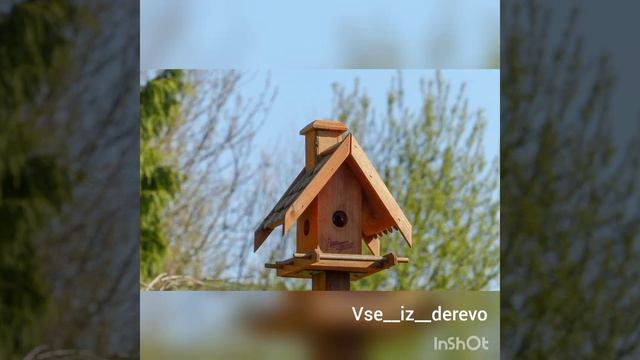 Деревянные домики кормушки из дерево смотреть онлайн