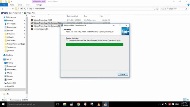Tutorial Cara Install Adobe Photoshop CS4 Windows 10 | Untuk PC RAM dibawah 2GB | photoshop tutoria смотреть онлайн