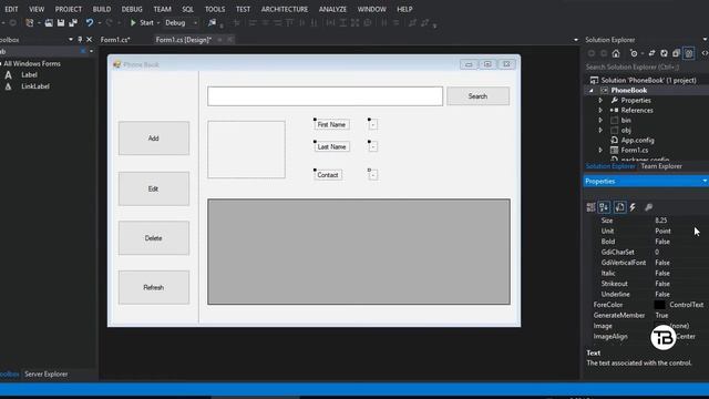 Phone Book Application using C# and SQLite [Part 2 - UI Design] смотреть онлайн
