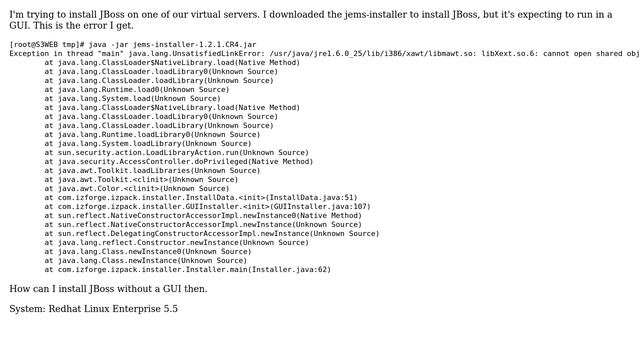 DevOps & SysAdmins: Installing jems-installer on headless server, error смотреть онлайн