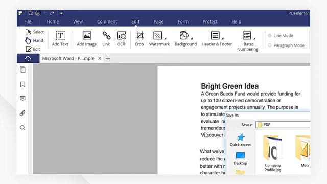 Convert ODT To PDF In Windows With PDFelement