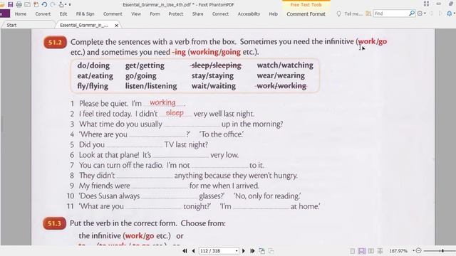 work/working go/going do/doing Unit 51 Essential Grammar in Use book with answers смотреть онлайн
