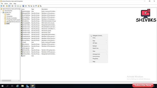 How to Create a Domain User Account in windows server 2019 смотреть онлайн