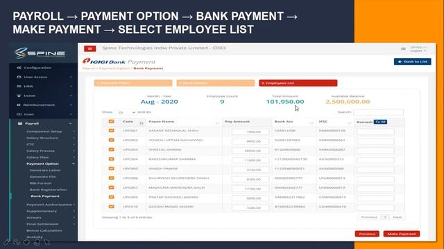 Pay salaries from SpineNX , on one click with ICICI API | Spine Technologies | ICICI смотреть онлайн