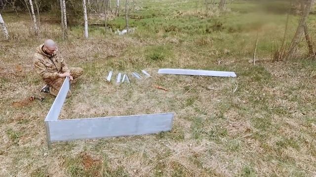 Грядка из плоского шифера за 6 минут! Очень легкое крепление. Стойка стыковочная для грядок. смотреть онлайн