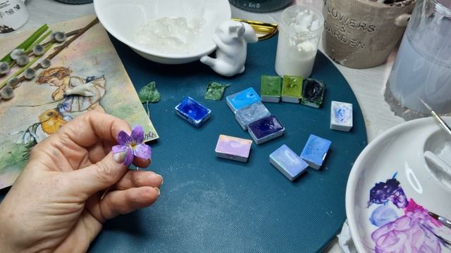 МК цветы из ваты, роспись цветов смотреть онлайн