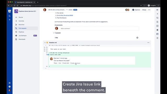 Use a Bitbucket Pull Request Comment to Create a Jira Issue - Demo Den смотреть онлайн