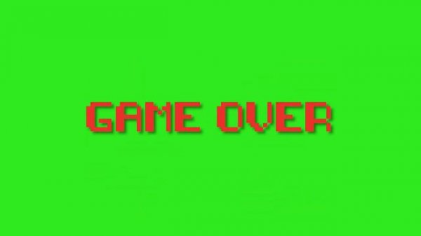 GAME OVER + SOUND EFFECT GREEN SCREEN ANIMATED