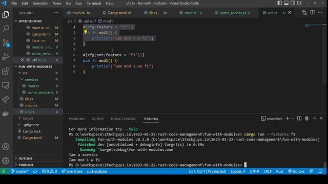 Modules and features in Rust смотреть онлайн