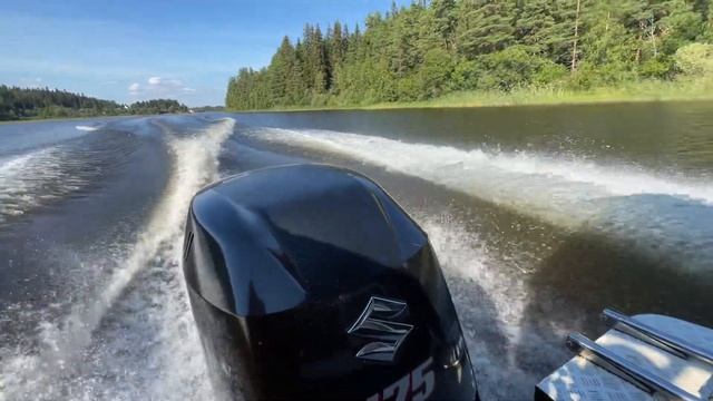 Наконец мы выходим на валаам, на Suzuki 175 смотреть онлайн