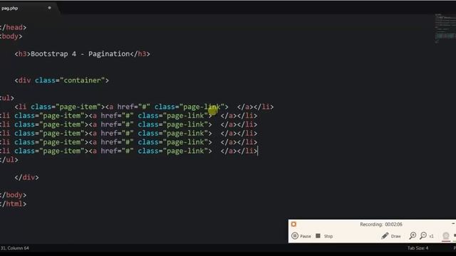 Bootstrap 4 - Pagination смотреть онлайн