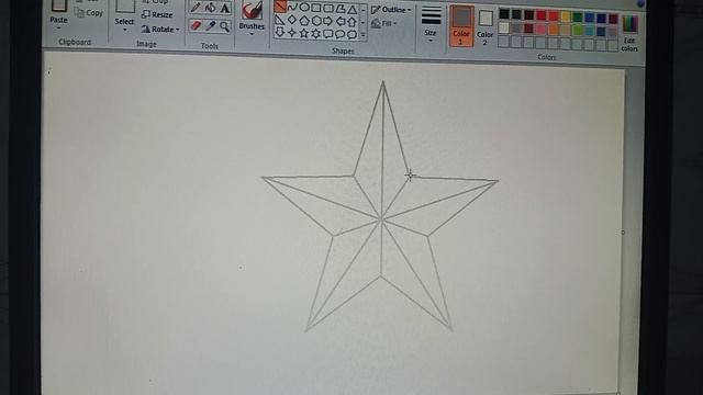 How to draw 3d star in Ms Paint #mspaint #3d #star смотреть онлайн