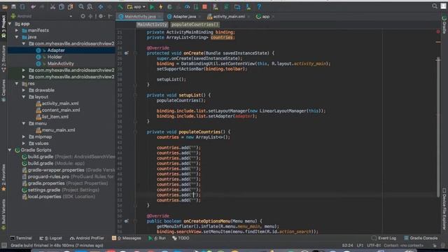 Android SearchView with RecylerView смотреть онлайн
