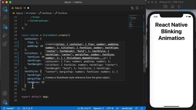 React Native: Blinking Animation using text simple (Using Interval) смотреть онлайн